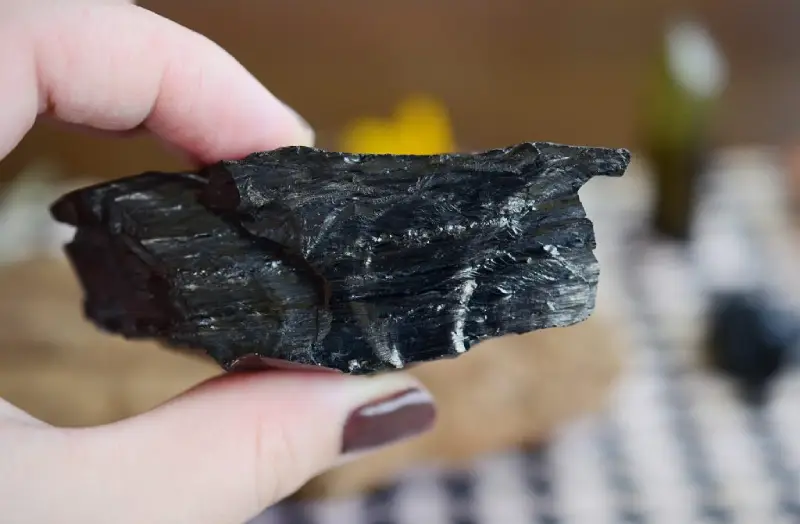 Black Raw Jet Stone Crystal Stone
